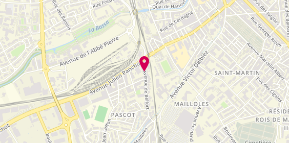 Plan de Df Plomberie, 7 Bis Avenue de Belfort, 66000 Perpignan