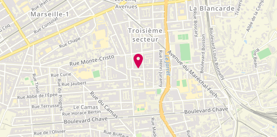 Plan de Ets Parisi, 5 Rue Granoux Et
16 Rue Roussel Doria, 13004 Marseille