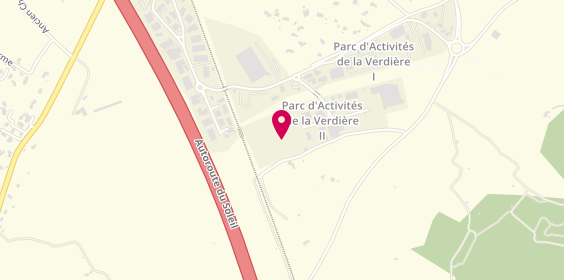 Plan de Soc Provencale de Plomberie, parc d'Activites de la Verdiere
8 Bis Rue Andre Marie Ampere, 13880 Velaux
