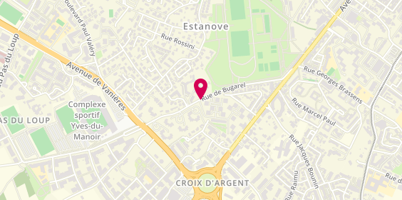 Plan de Cyrille Moreau Plomberie Electricité, 509 Rue de Bugarel, 34070 Montpellier