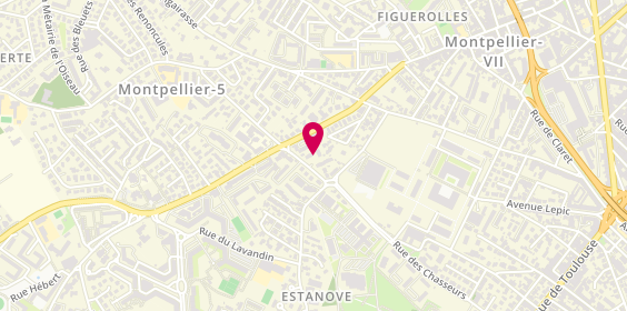 Plan de J.J Plomberie, 44 Rue des Chasseurs, 34070 Montpellier