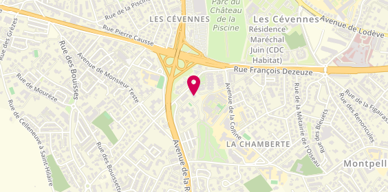 Plan de C.L.N Plomberie / Climatisation, 61 Rue du Pont de Lavérune, 34070 Montpellier