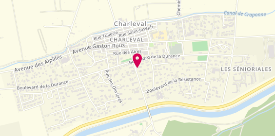 Plan de Deforche plomberie, 7 avenue du Bois, 13350 Charleval