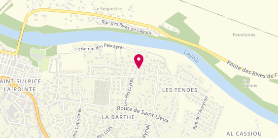 Plan de M/S Pinto Plomberie, 625 Route de Saint-Lieux, 81370 Saint-Sulpice-la-Pointe