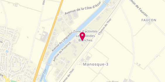 Plan de Disdier David PLOMBIER / CHAUFFAGISTE, Zone d'Activités des Bastides Blanches
Rue des Alpes, 04220 Sainte-Tulle