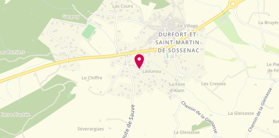 Plan de APCS plomberie, chemin de l'Aounou, 30170 Durfort-et-Saint-Martin-de-Sossenac