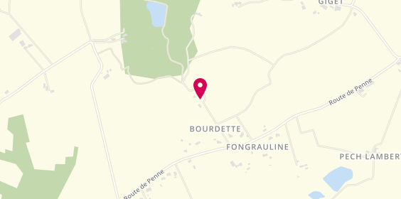 Plan de EURL Calmel Lois, 255 Chemin de Bourdette, 47340 Saint-Antoine-de-Ficalba