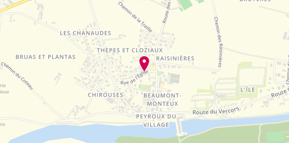 Plan de Abf Plomberie, 3 Rue de l'Eglise, 26600 Beaumont-Monteux