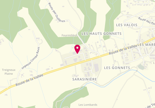 Plan de Hauterives Chauffage, Nord 15 Zone d'Activite Les Gonnets, 26390 Hauterives