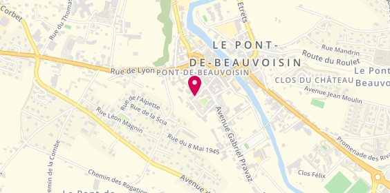 Plan de Burdin Plomberie, 18 Place Prof Trillat, 38480 Le Pont-de-Beauvoisin