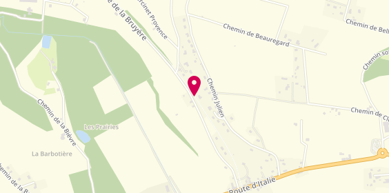 Plan de AM Dépannage Plomberie Chauffage, 450 Route de la Bruyère, 38480 Pressins