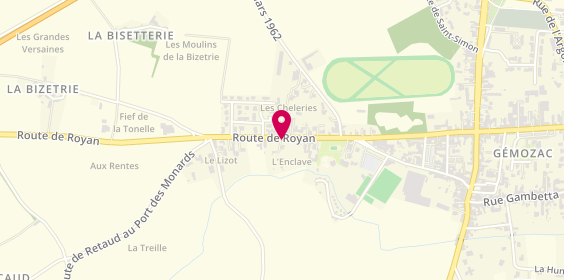 Plan de GERVAIS Claude, 42 Route Royan, 17260 Gémozac