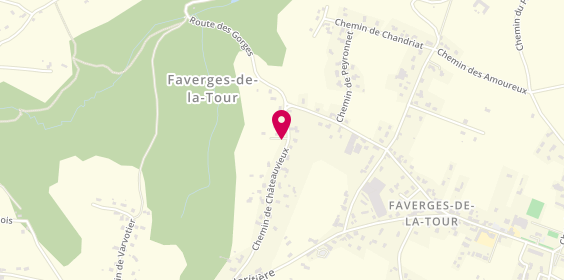Plan de CR Plomberie, 120 chemin de Châteauvieux, 38110 Faverges-de-la-Tour