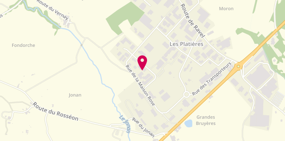 Plan de FP Plomberie, Zone Artisanale Les Platieres 178 Rue Garennière, 69440 Mornant