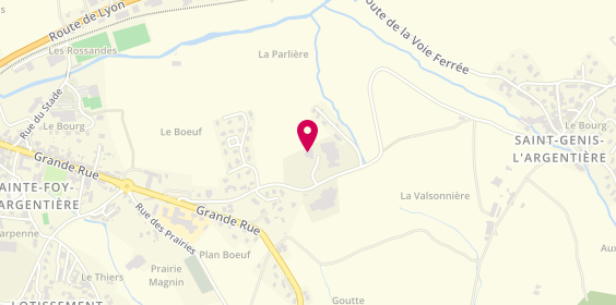 Plan de PONCET David, 80 Impasse zone artisanale de
La Parlière, 69610 Saint-Genis-l'Argentière