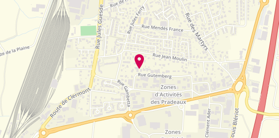 Plan de AAB - Auvergne Assistance Bâtiment, 8 Rue Gutenberg, 63360 Gerzat