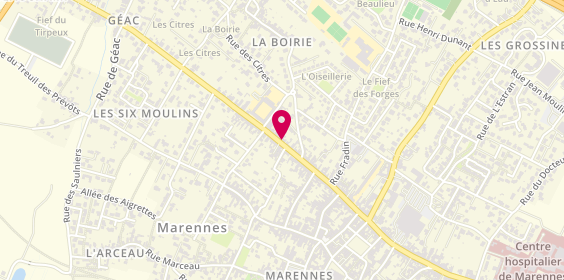 Plan de C.S.M Chauffage Sanitaire Marennais, 142 Bis
Rue Georges Clemenceau, 17320 Marennes