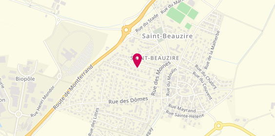 Plan de SARL Plomberie Habitat Services, 13 Rue Victor Hugo, 63360 Saint-Beauzire