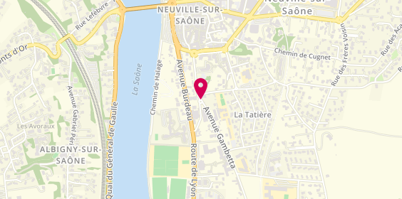 Plan de S A R l'Ouillon Christophe, 7 Avenue Gambetta, 69250 Neuville-sur-Saône
