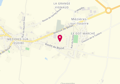 Plan de DEPIERREFIXE Didier, 6 Rue des Chênes, 87330 Mézières-sur-Issoire