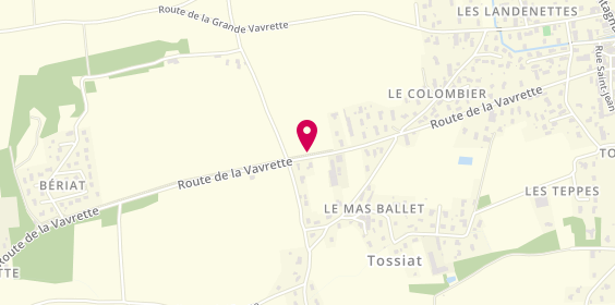 Plan de Adp Plomberie, 421 Route de la Vavrette, 01250 Tossiat