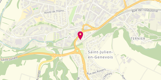 Plan de Pellet Plomberie, 1 Rue des Vieux Moulins, 74160 Saint-Julien-en-Genevois
