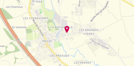 Plan de Gelin Plomberie Chauffage, 315 Rue Pierre Balvay, 71960 Prissé