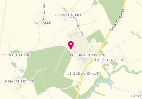 Plan de Ordonneau Dugast - Plomberie - Chauffage - Electricité, Saint-Etienne-du-Bois, Zone Artisanale 
Le Gué au Chaud, 85670 Saint-Étienne-du-Bois