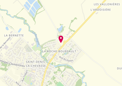 Plan de Robin et Fils , chauffage, plombier, dépannage, poêles, électricité, en Vendée, 1 Montfort, 85170 Saint-Denis-la-Chevasse