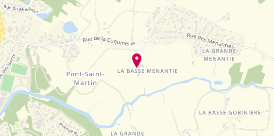 Plan de SARL Aux Bons Tuyaux, 2 Rue de la Base Menantie, 44860 Pont-Saint-Martin