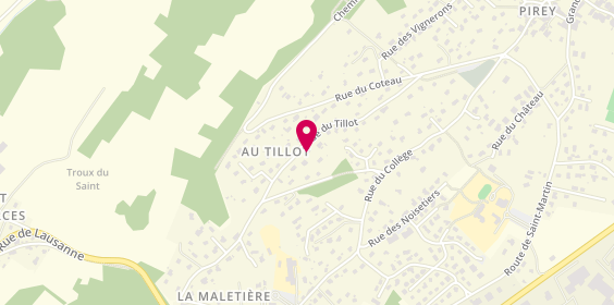 Plan de EURL Flavien Marandet, 23 Rue du Tillot, 25480 Pirey