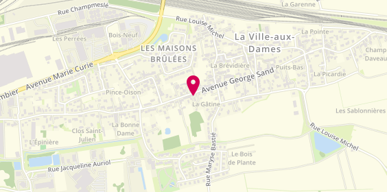 Plan de Dan Plomberie Services, 100 avenue George Sand, 37700 La Ville-aux-Dames