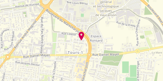Plan de Artisan Maintenance Chauffage Touraine, 14 Rue des Courtisanes, 37100 Tours