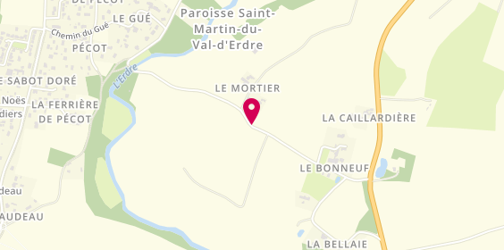 Plan de PM Plomberie Chauffage, 2 le Mortier, 44390 Nort-sur-Erdre