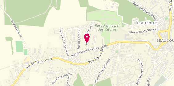 Plan de Perrin Jean Christophe, 6 Rue Cèdres, 90500 Beaucourt