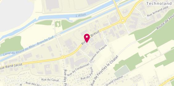 Plan de CSC 25 | Plombier Chauffagiste à Montbéliard, 453 Rue du Breuil, 25460 Étupes