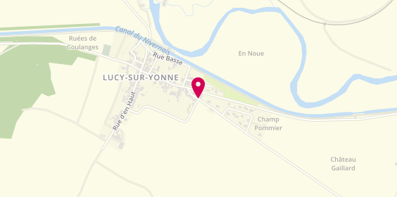 Plan de Merlin Christophe, Faulin, 89480 Lucy-sur-Yonne