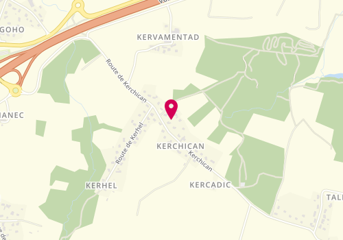 Plan de Rodolphe Plomberie, 13 Route de Kerchican, 56400 Pluneret