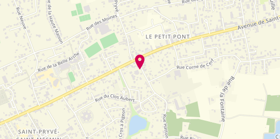 Plan de Bernard Électricité, 8 Rue Hatton, 45750 Saint-Pryvé-Saint-Mesmin