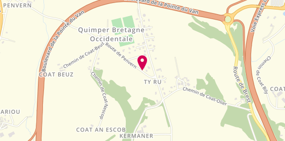 Plan de Ktp Chauffage, 134 Route de Penvern, 29000 Quimper