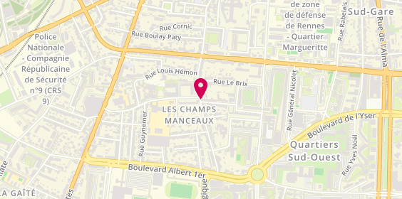 Plan de MAURILLON Frédéric, 51 Rue le Guen de Kerangal, 35200 Rennes