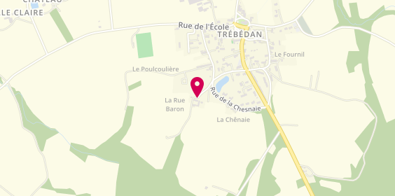 Plan de Didier Debroise Plomberie Chauffage Elec, Rue Chesnaie 2, 22980 Trébédan