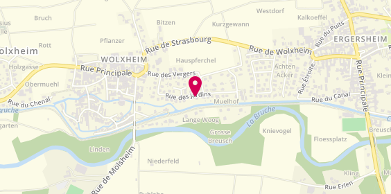 Plan de Fabien Sanitaire Chauffage, 28 Rue des Jardins, 67120 Wolxheim