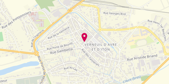 Plan de JP Plomberie Chauffage, 340 Rue Madeleine, 27130 Verneuil-sur-Avre