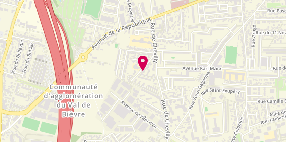 Plan de Aprim Services, 25 Rue Fernand Pelloutier, 94800 Villejuif