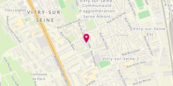 Plan de A l'Eau Plombier, 6 Rue Joseph Ravanel, 94400 Vitry-sur-Seine