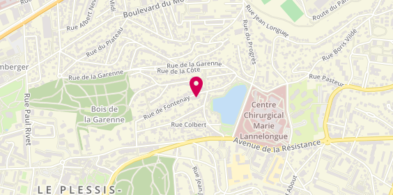 Plan de Sos Fuite Express. Grosjean Pere et Fils, 58 Rue de Fontenay, 92350 Le Plessis-Robinson