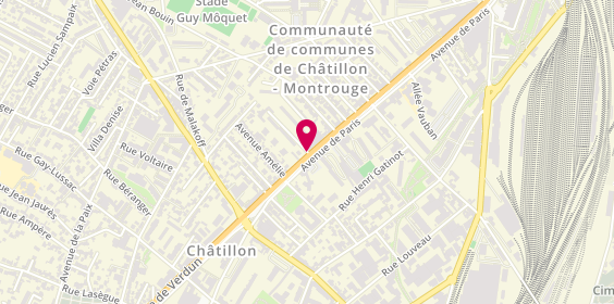 Plan de AOP Plomberie, 35 Paris, 92320 Châtillon