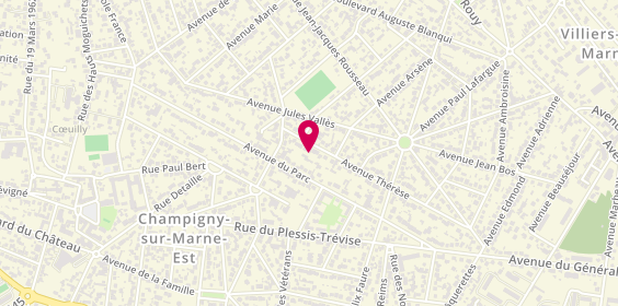 Plan de Proxyfluide, 98 avenue Thérèse, 94500 Champigny-sur-Marne