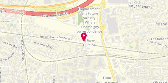 Plan de JP Plomberie, 137 Rue Hauts Bonne Eau, 94500 Champigny-sur-Marne